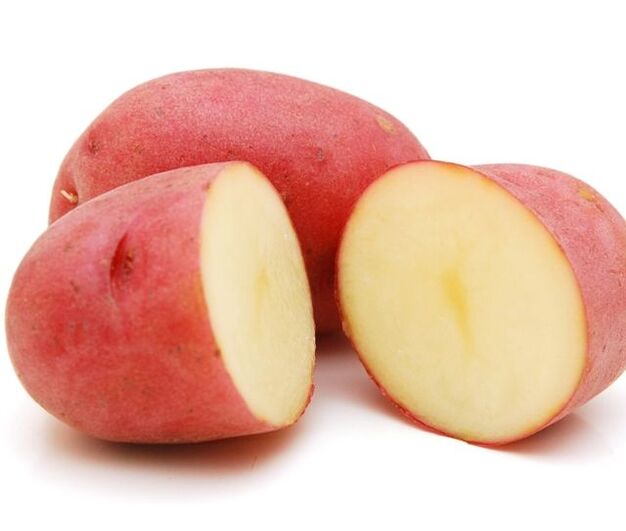 Red potatoes are a folk remedy for treating labial papilloma